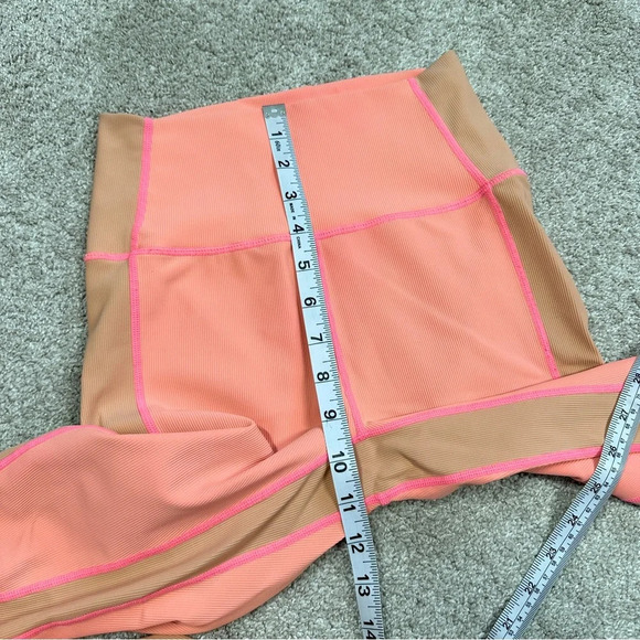 Wilo The Label Rib Contrast 7/8 Leggings Pink Peach Size S - Picture 11 of 14